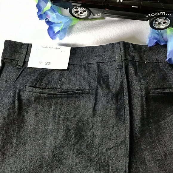 LOFT NWT Dark Wash Shorts Women 14/32 - Picture 6 of 9